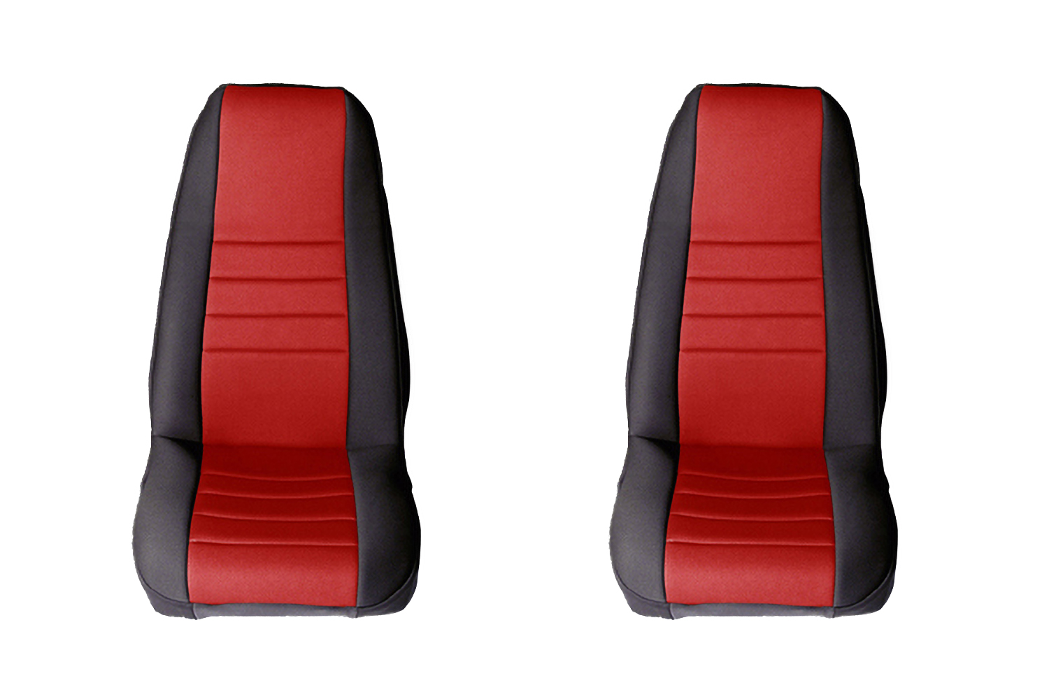 Seat Cover Kit, Front, Neoprene, Red : 91-95 Jeep Wrangler YJ