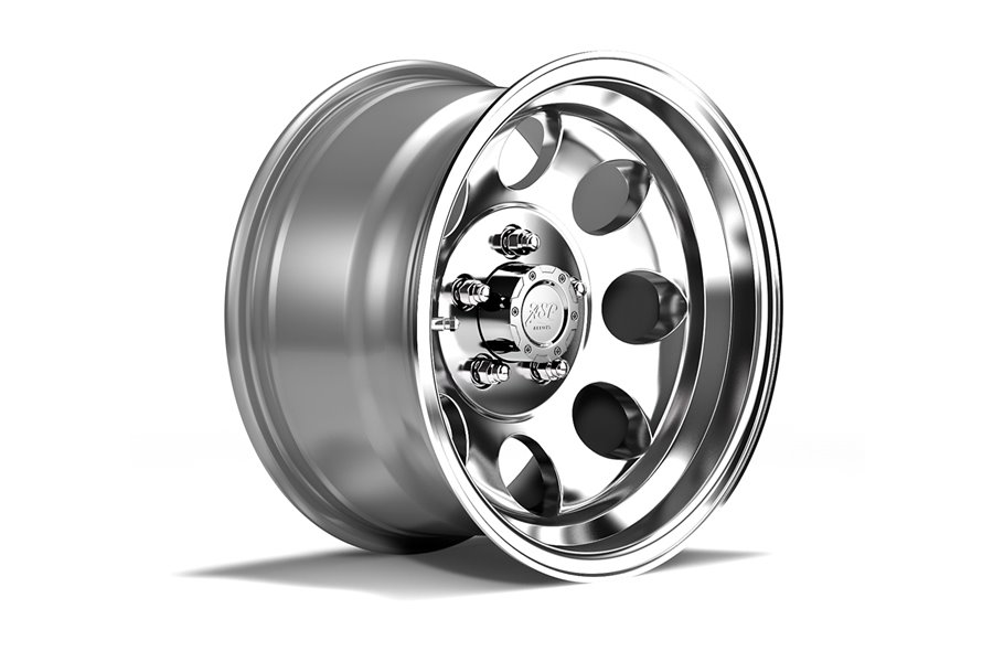 1430 SERIES Alloy Wheel, Polished Silver : 15×8″, 5×114.3mm (5×4.5″), ET -20mm