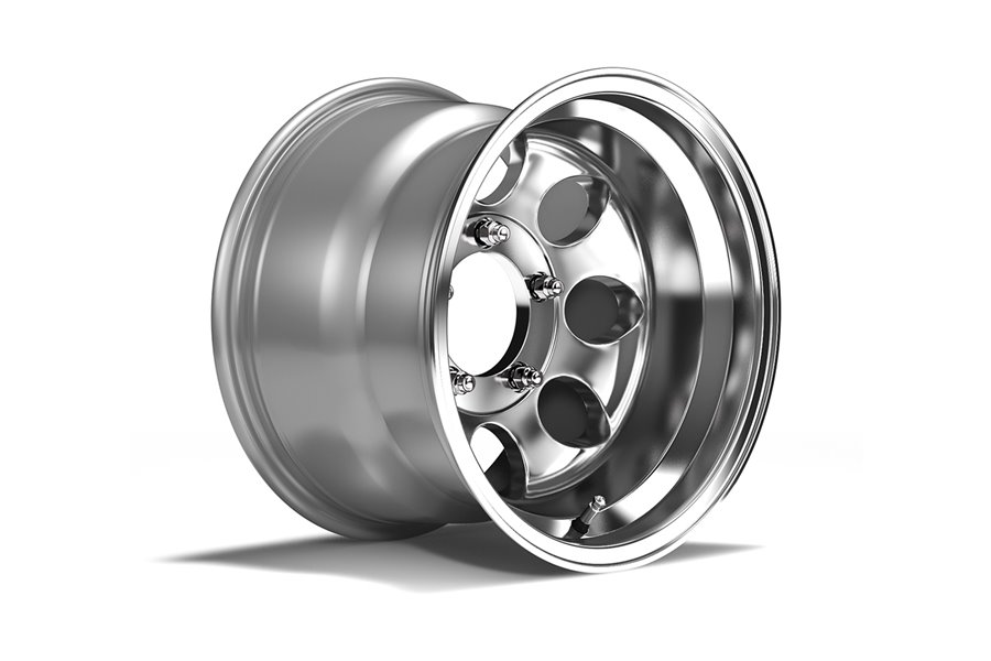 1430 SERIES Alloy Wheel, Polished Silver : 15×10″, 5×114.3mm (5×4.5″), ET -42mm