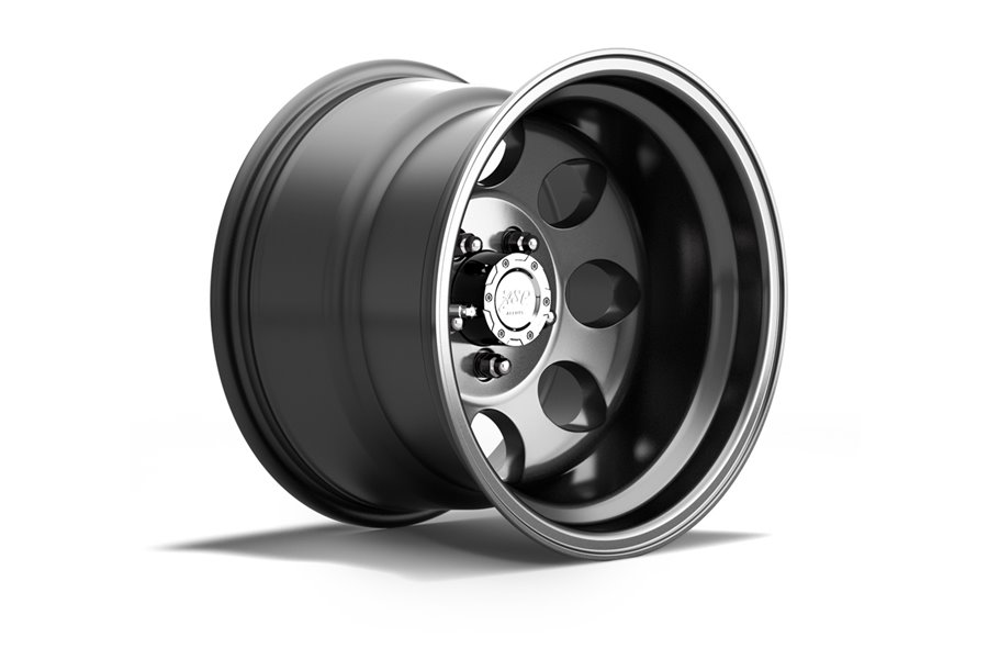 1430 SERIES Alloy Wheel, Black : 15×10″, 5×114.3mm (5×4.5″), ET -42mm